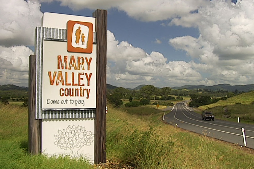 Mary Valley welcome sign near Gympie in south-east Queensland