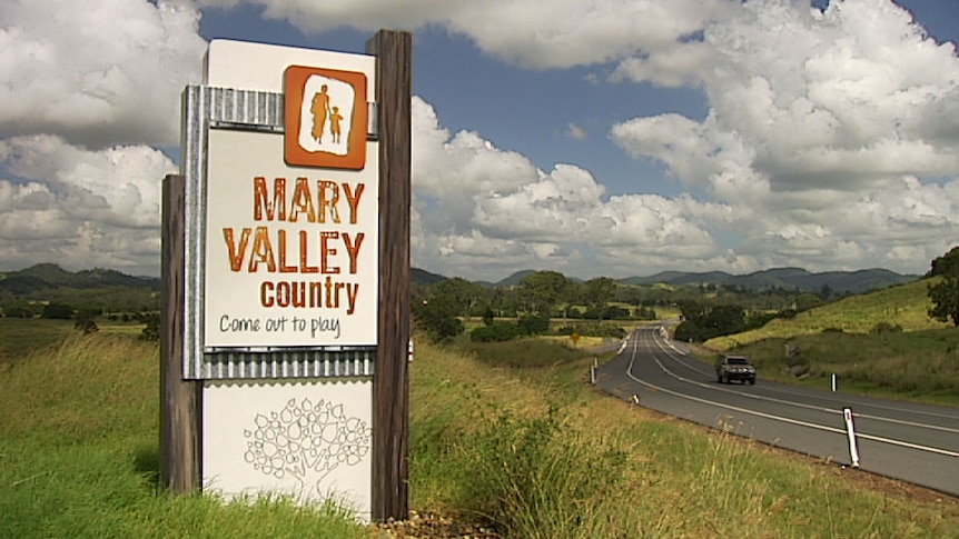 Mary Valley welcome sign near Gympie in south-east Queensland