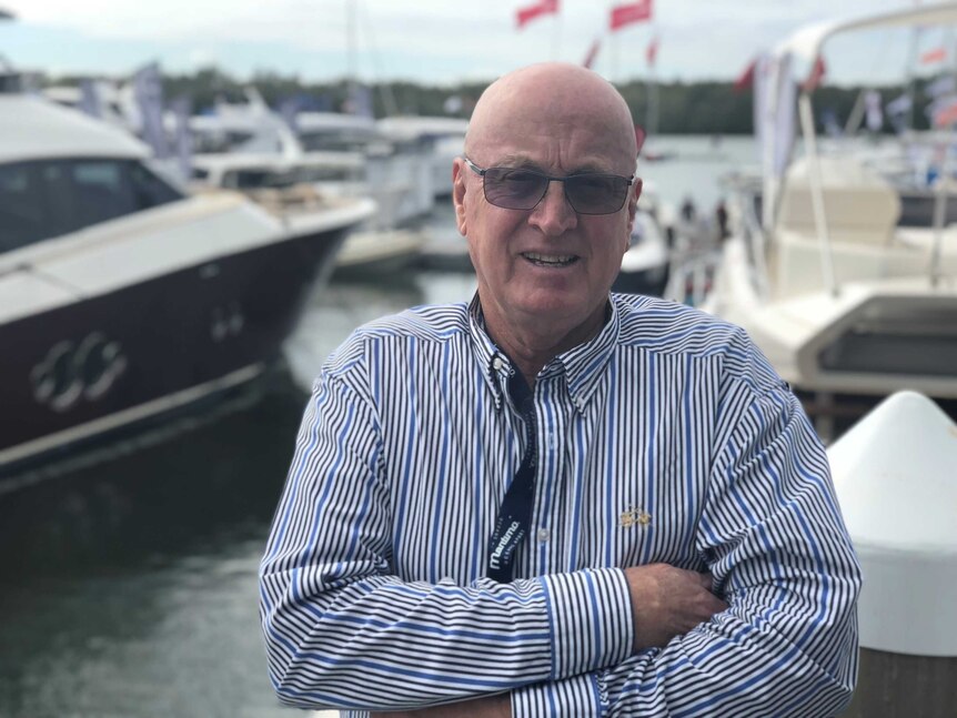 Maritimo owner Bill Barry-Cotter at the Sanctuary Cove International Boat Show.