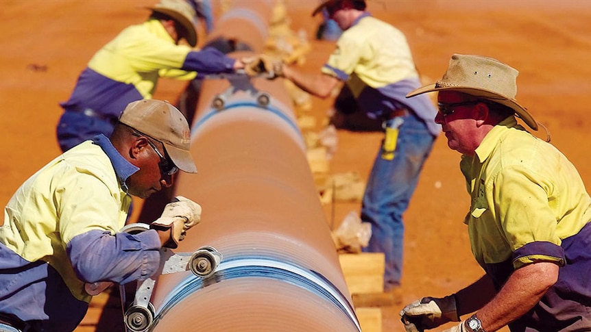 Building the gas pipeline in Queensland