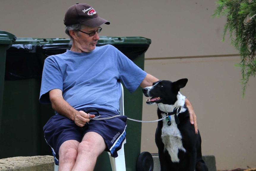 Michael Timmins and dog