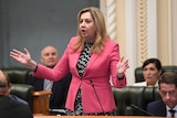 Premier Annastacia Palaszczuk speaking during Question Time at Queensland Parliament House in Brisbane