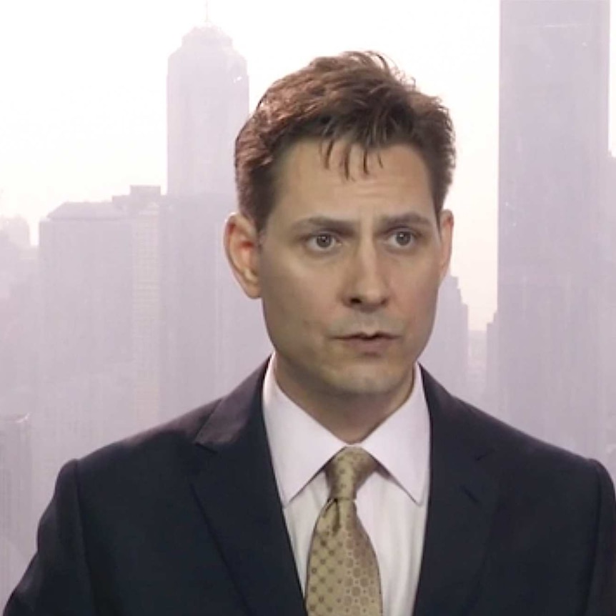 Michael Kovrig speaks during an interview in Hong Kong.