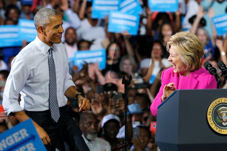 Barack Obama and Hillary Clinton