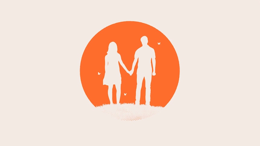 Cover art from Everybody’s Gone To The Rapture, with the silhouette of a man and a woman holding hands.