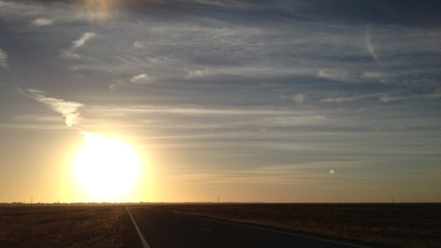 Hot sun rises in New South Wales