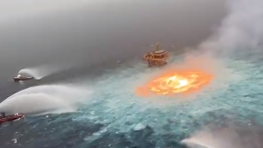 Screenshot Gulf of Mexico fire