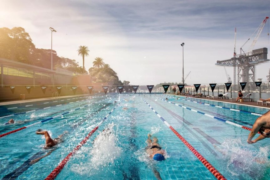 Adrew(Boy) Charlton outdoor pool