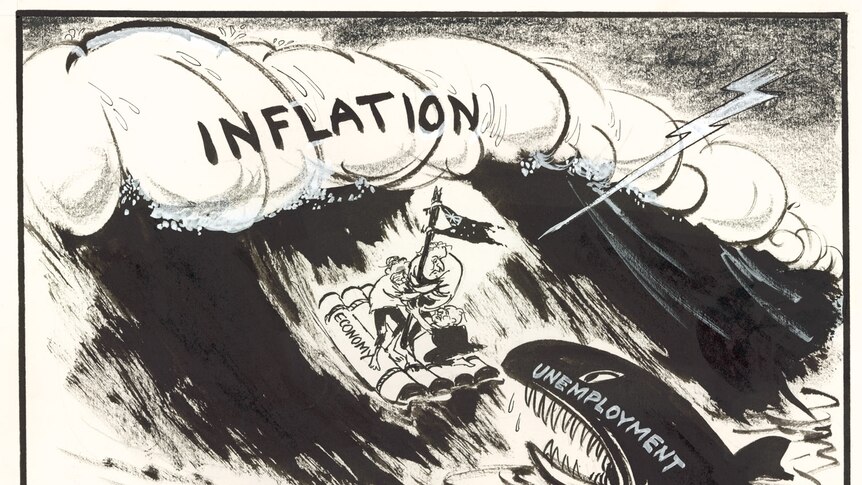 Gough Whitlam inflation wave cartoon