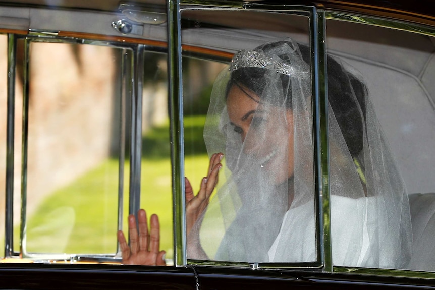 Meghan Markle departs for her wedding.