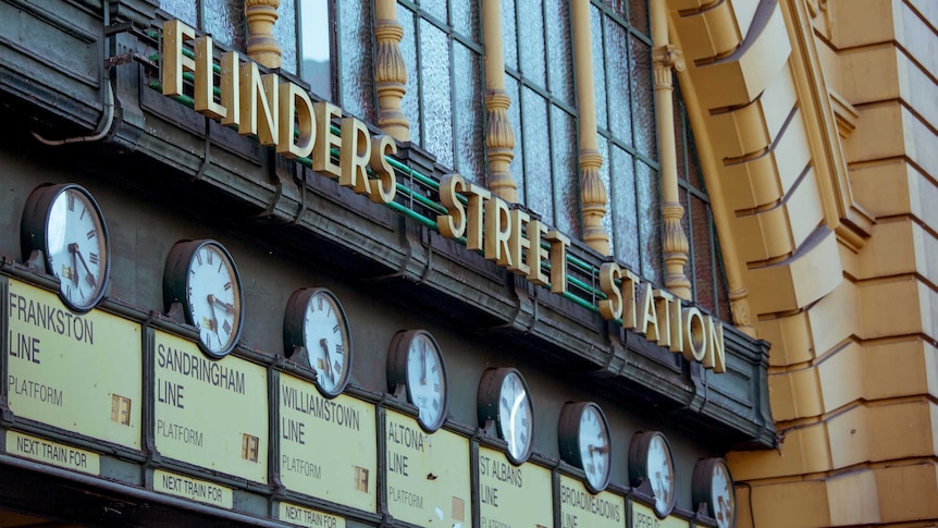 The clocks at Flinders Street Station