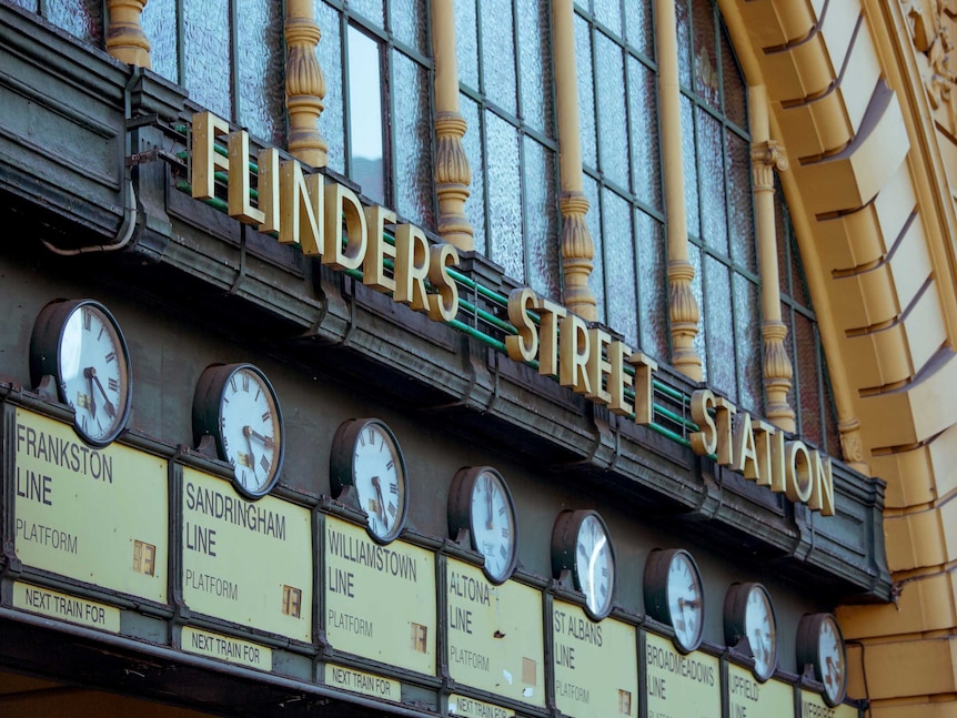 The clocks at Flinders Street Station