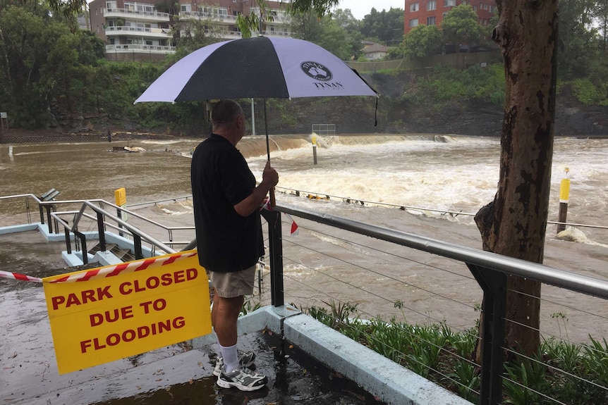 Parramatta River breaking its banks