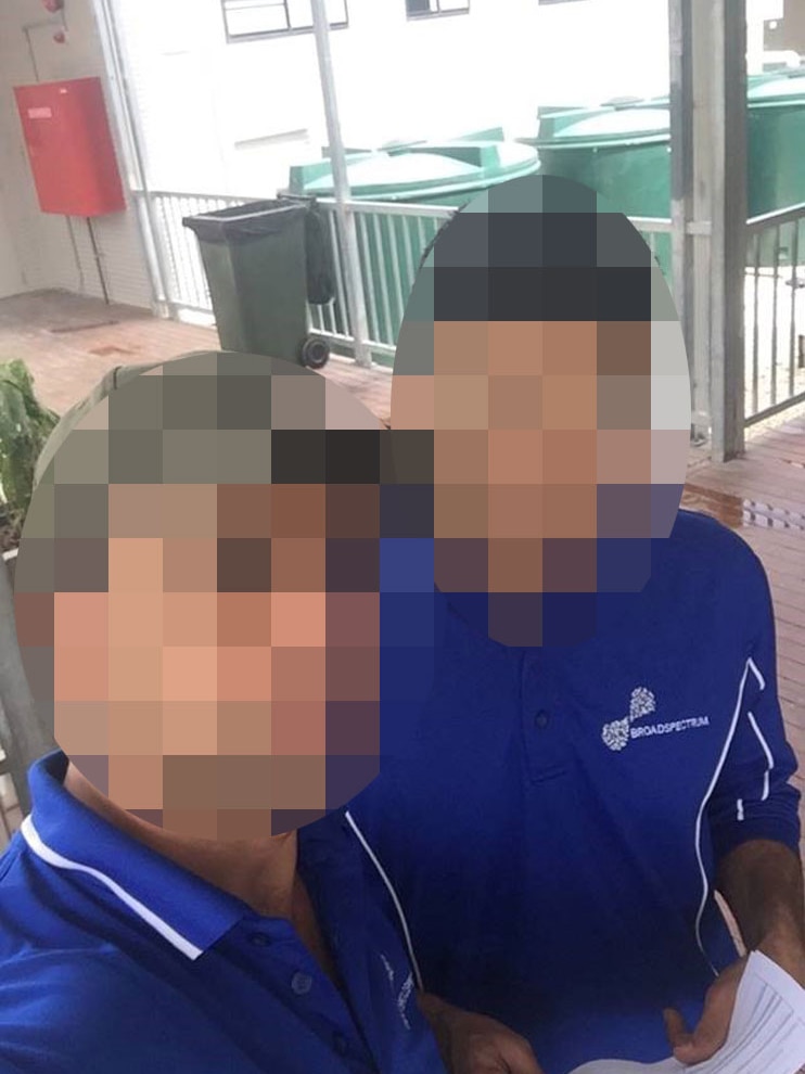 Pixellated image of Jamal, who has been granted refugee status, with another asylum seeker detained on Nauru.