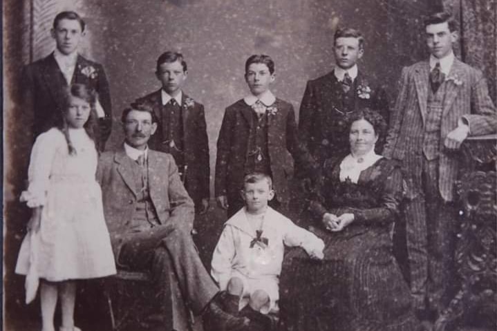 Fred Hallam and his family