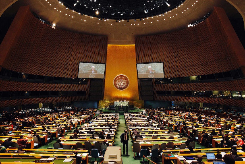 United Nations General Assembly at the UN headquarters in New York