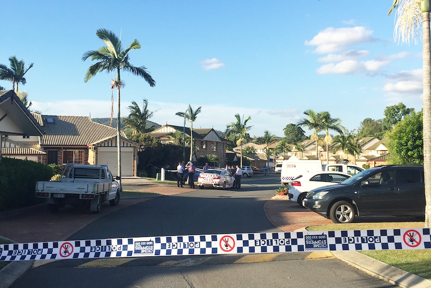 Police investigate the death of a man  in an unit on College Road at Karana Downs