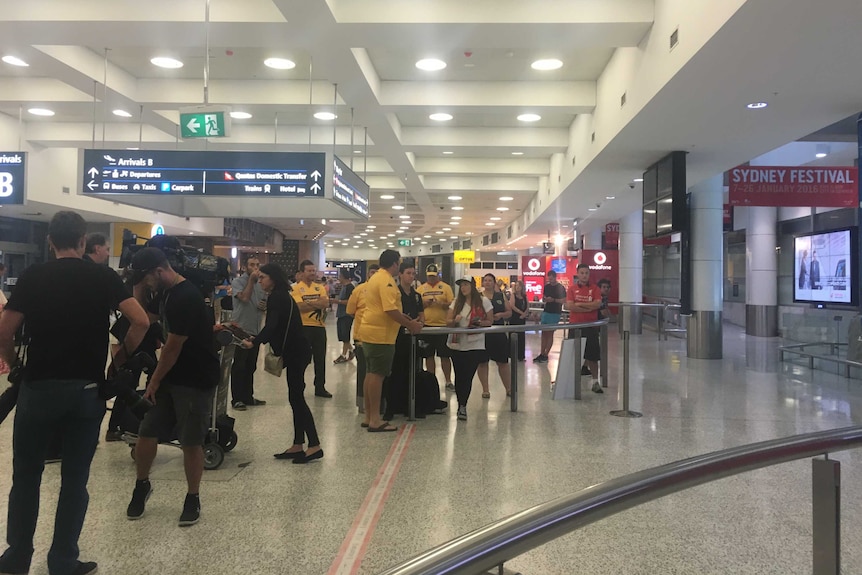 Media and Central Coast Mariners fans await Luis Garcia