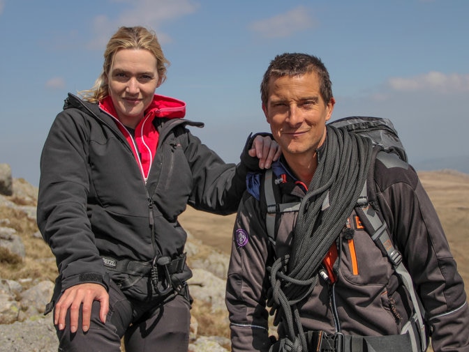 Kate Winslet and Bear Grylls
