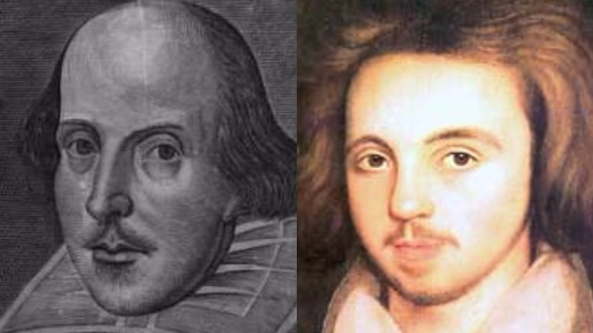William Shakespeare and Christopher Marlowe portraits
