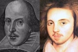 William Shakespeare and Christopher Marlowe portraits