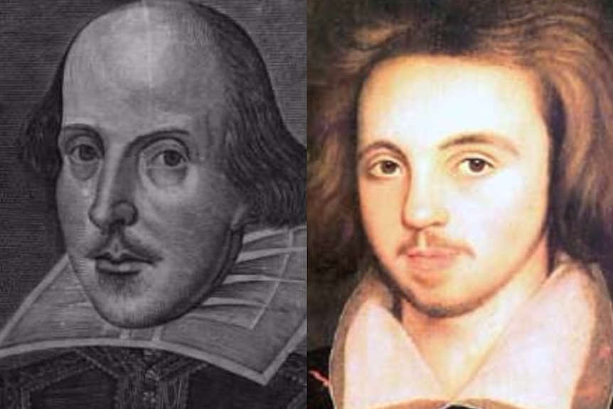 William Shakespeare and Christopher Marlowe portraits