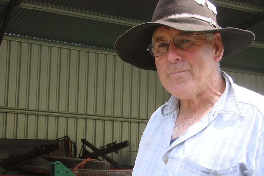 Brian Fish in his on-farm bullock museum near Oatlands