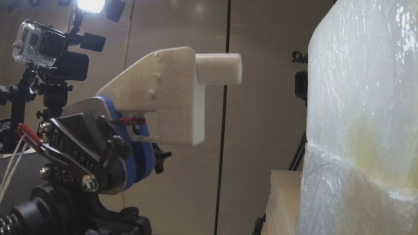 Police demonstrated in 2013 how unstable a 3D-printed gun can be when fired