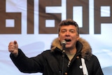 Boris Nemtsov speaks at a rally