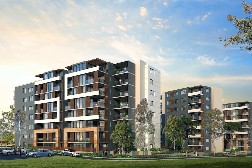 The $70 million Rouse Hill development in question.