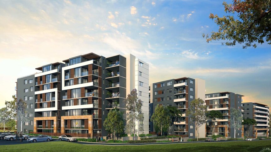 The $70 million Rouse Hill development in question.