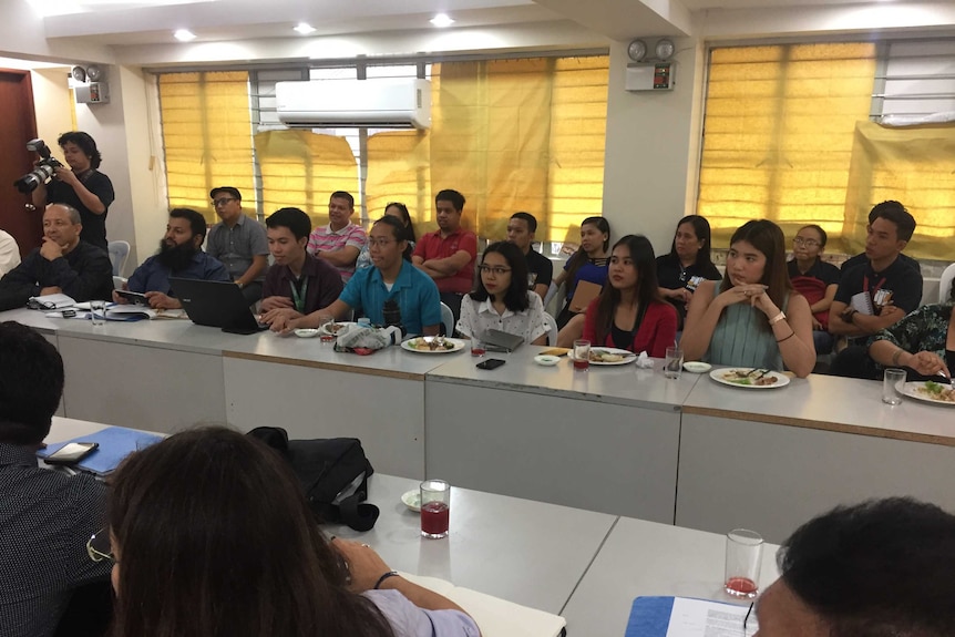 Journalism students at the Polytechnic University in Manila.