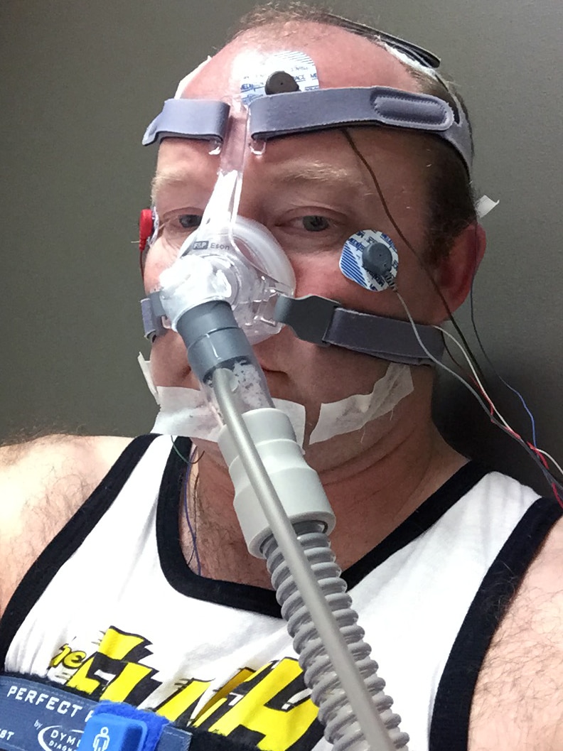 Brad Thomas at sleep clinic for sleep apnea assessment