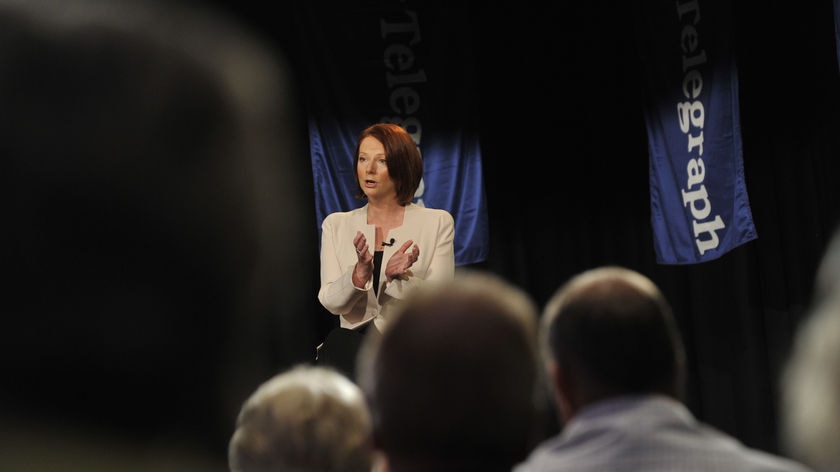 Julia Gillard opened the forum in front of 200 people at the Rooty Hill RSL.
