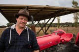 Poultry farmer Ben Falloon on his property in central Victoria.