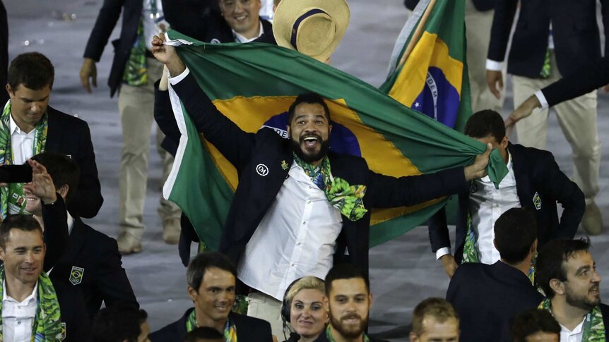 Brazil in the opening ceremony