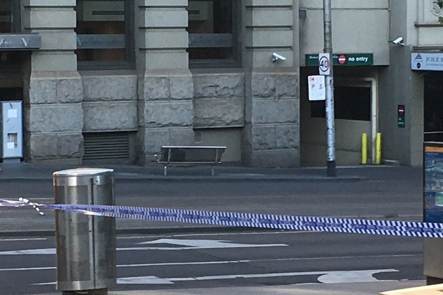 A suspicious bag found on Spencer Street in Melbourne