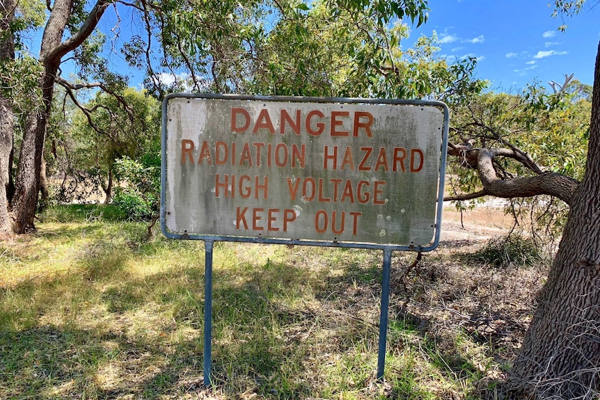 Danger sign at Caversham track