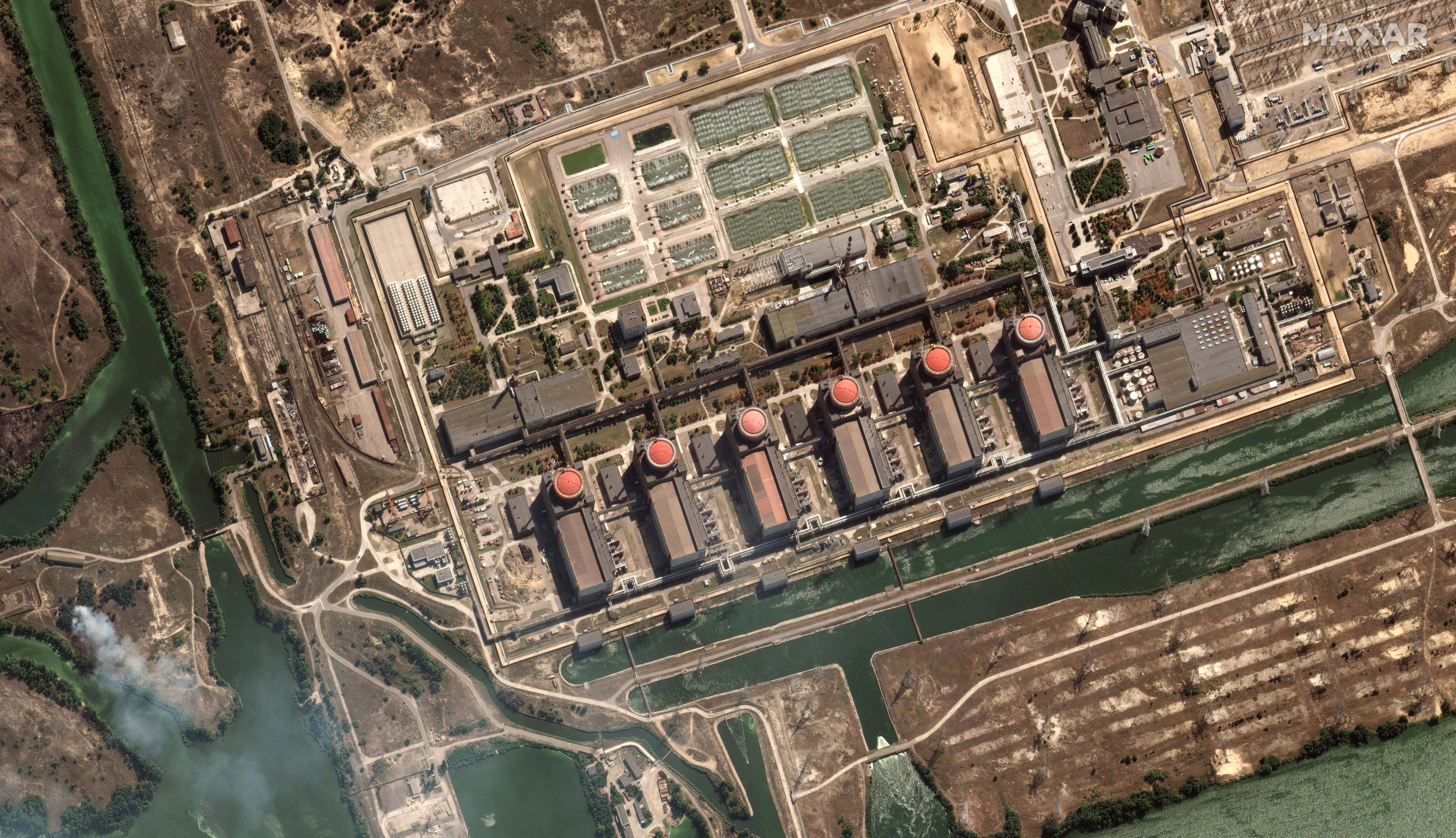 A satellite imagery shows closer view of reactors at&nbsp;Zaporizhzhia&nbsp;nuclear power plant