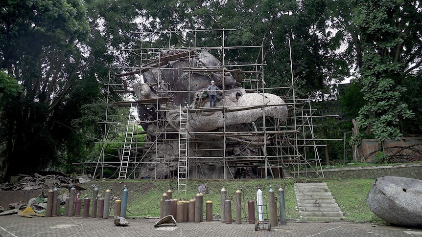 The world's biggest statue is taking shape in Bali