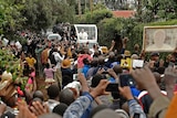 Residents of Kenyan slum welcome Pope Francis.