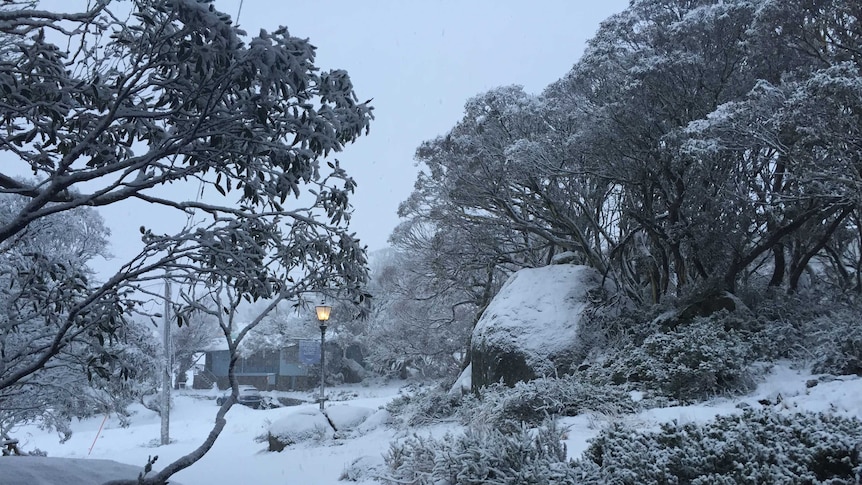 Early morning Perisher covered in snow
