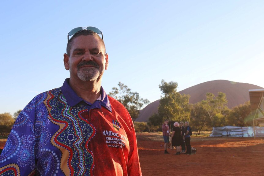 Fred Hooper, chairperson of Murrawarri People's Council, at talks in Uluru.