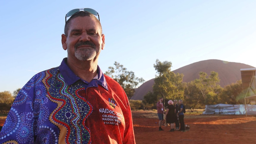 Fred Hooper, chairperson of Murrawarri People's Council, at talks in Uluru.