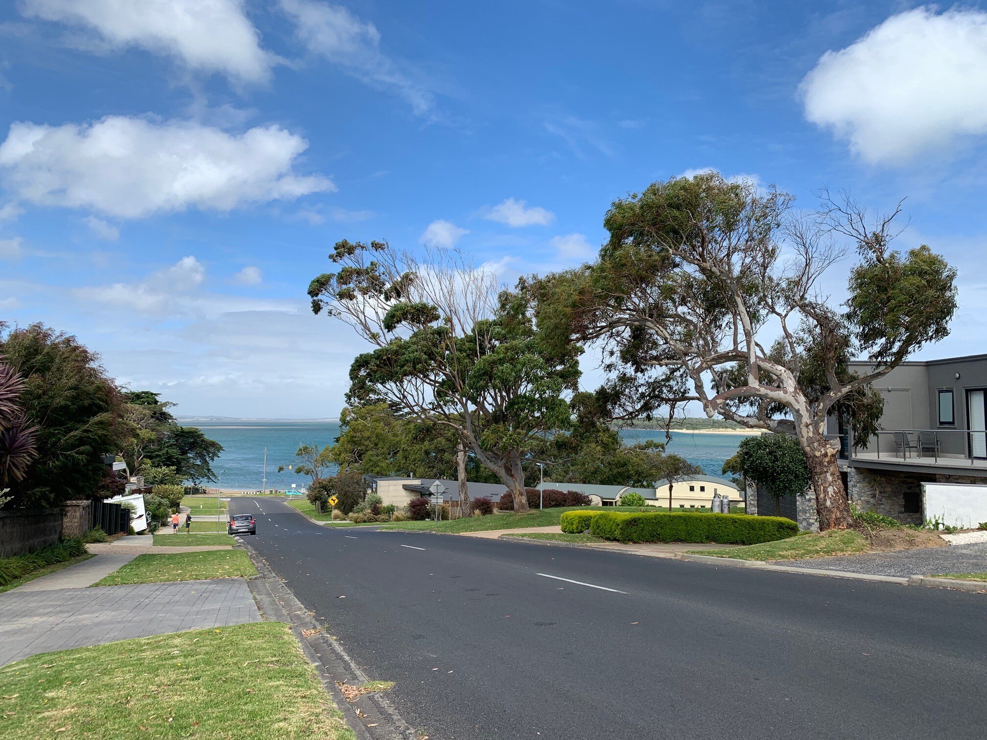 street with sea view