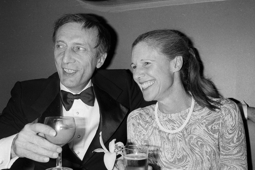 Frances Sternhagen and actor Tom Aldredge celebrate the opening of their play “On Golden Pond” in New York on Feb. 28, 1979