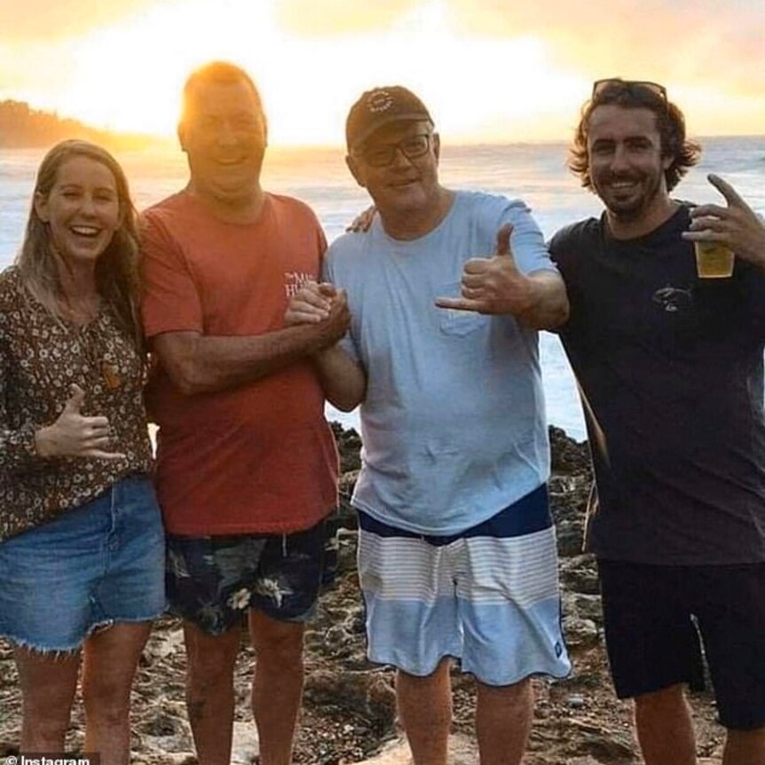 Scott Morrison pictured on holiday in Hawaii while bushfires raged in Australia