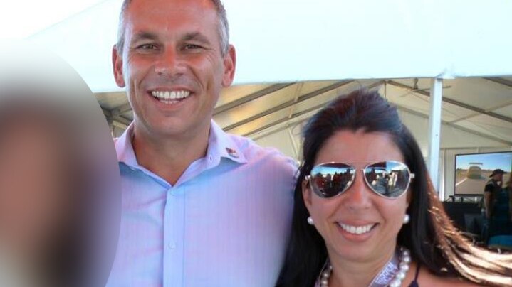 Xana Kamitsis, pictured with the NT Chief Minister Adam Giles at a social gathering.