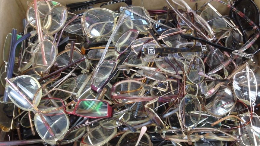 box of miscellaneous spectacles