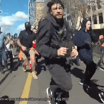 A man police want to speak to over an anti-lockdown protest in Melbourne.